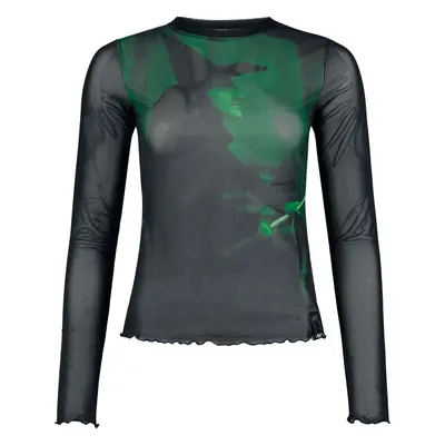 The Wizard Of Oz by Killstar Truly Wicked Mesh Top Langarmshirt grün in