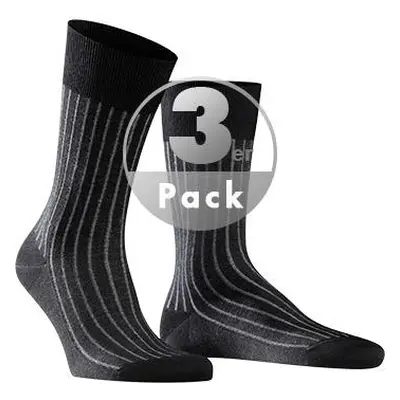 Falke Herren Socken schwarz Baumwolle gestreift