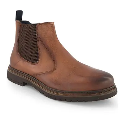 Bugatti Herren Chelsea Boots braun Glattleder