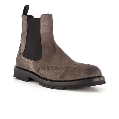 Prime Shoes Herren Chelsea Boots braun Veloursleder