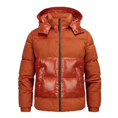 MILESTONE Herren Steppjacke orange Mikrofaser unifarben