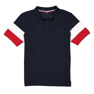 HECHTER PARIS Herren Polo-Shirt blau Baumwoll-Piqué