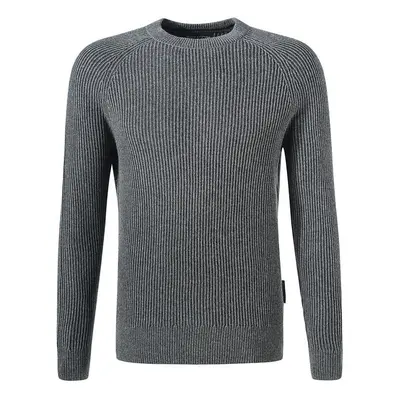 Marc O'Polo Herren Polo Pullover grau Wolle unifarben