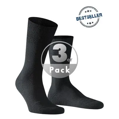 Falke Herren Socken schwarz Schurwolle unifarben