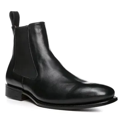 Prime Shoes Herren Chelsea Boots schwarz Glattleder