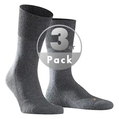 Falke Herren Socken grau Baumwolle unifarben