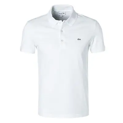 LACOSTE Herren Polo-Shirt weiß Baumwoll-Piqué