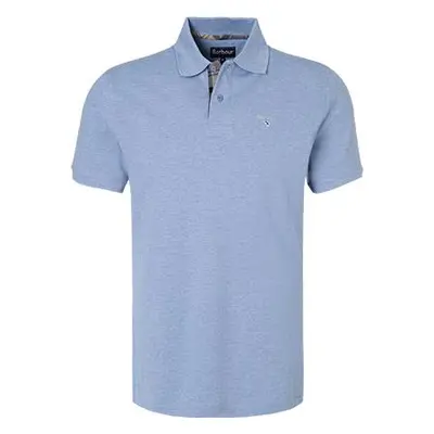 Barbour Herren Polo-Shirt blau Baumwoll-Piqué