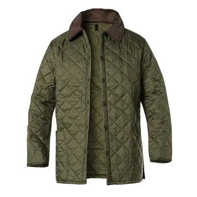 Barbour Herren Steppjacke grün Mikrofaser unifarben