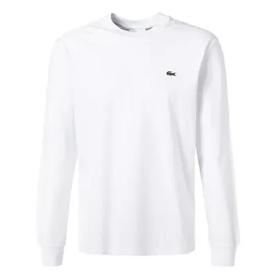 LACOSTE Herren Longsleeve weiß Baumwolle