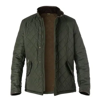 Barbour Herren Steppjacke grün Mikrofaser unifarben