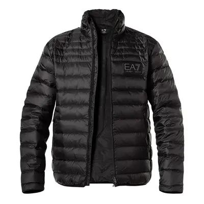 EA7 Herren Daunenjacke schwarz Mikrofaser unifarben