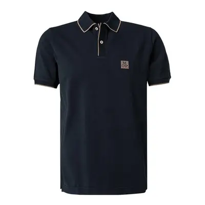 Marc O'Polo Herren Polo-Shirt blau Baumwoll-Piqué