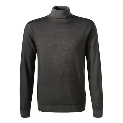 Pierre Cardin Herren Rollkragenpullover braun Merinowolle unifarben