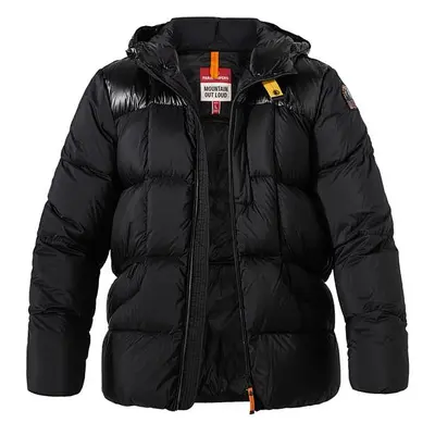 PARAJUMPERS Herren Daunenjacke schwarz Mikrofaser unifarben