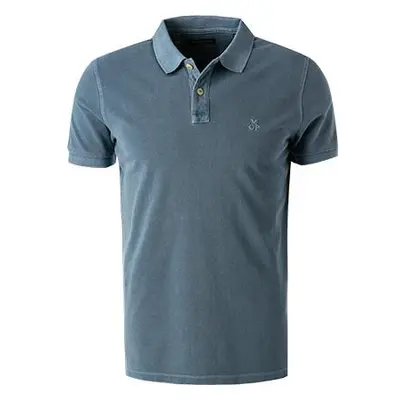 Marc O'Polo Herren Polo-Shirt blau Baumwoll-Piqué