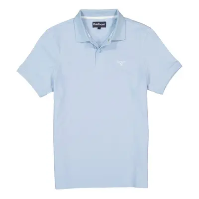 Barbour Herren Polo-Shirt blau Baumwoll-Piqué