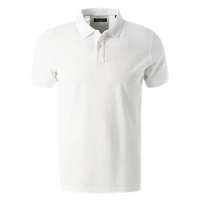 Marc O'Polo Herren Polo-Shirt weiß Baumwoll-Piqué