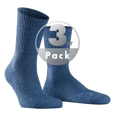 Falke Herren Socken blau Schurwolle unifarben