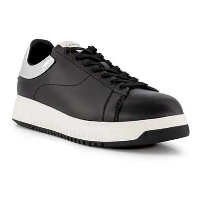 EMPORIO ARMANI Herren Sneaker schwarz Glattleder