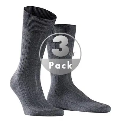 Falke Herren Socken grau Baumwolle unifarben