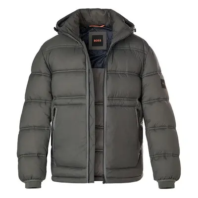 BOSS Orange Herren Steppjacke grau Mikrofaser