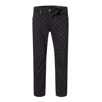 KARL LAGERFELD Herren Jeans schwarz Baumwoll-Stretch