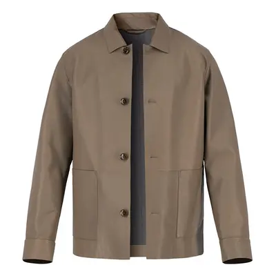 BOSS Black Herren Lederjacke beige Lammnappa unifarben