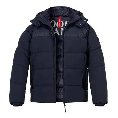 JOOP! Herren Steppjacke blau Mikrofaser unifarben