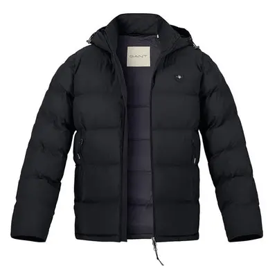 Gant Herren Steppjacke schwarz Mikrofaser unifarben