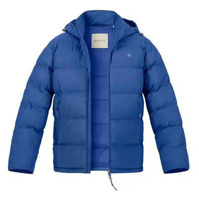 Gant Herren Steppjacke blau Mikrofaser unifarben