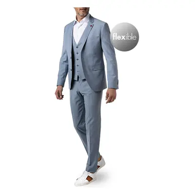 CINQUE Herren Anzug blau Schurwoll-Stretch