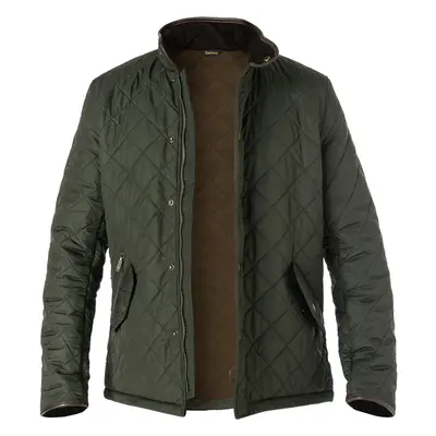 Barbour Herren Steppjacke grün Mikrofaser unifarben