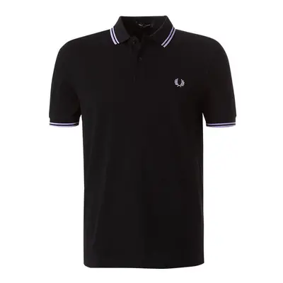 Fred Perry Herren Polo-Shirt schwarz Baumwoll-Piqué