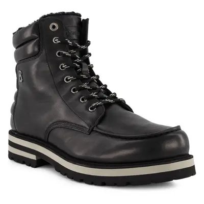 BOGNER Herren Schnürboots schwarz Glattleder