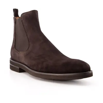 LOTTUSSE Herren Chelsea Boots braun Veloursleder