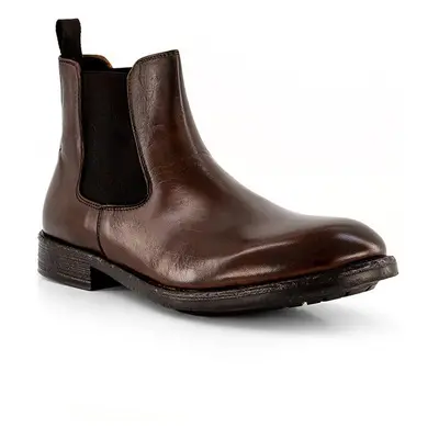 Prime Shoes Herren Chelsea Boots braun Glattleder