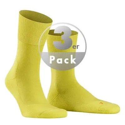 Falke Herren Socken gelb Baumwolle unifarben