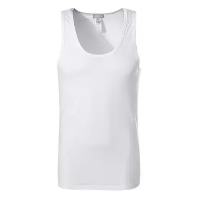 HANRO Herren Tank Top weiß Baumwolle unifarben