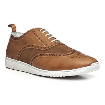 Rosso e nero Herren Sneaker braun Veloursleder