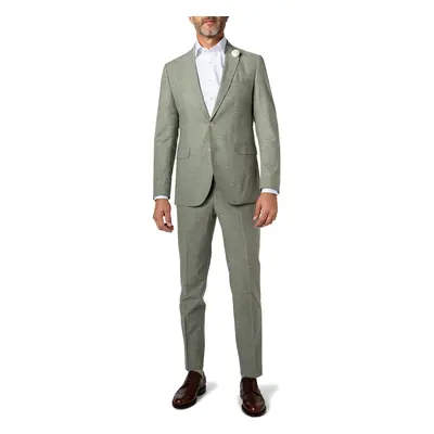 CG Herren Anzug grün meliert Slim Fit