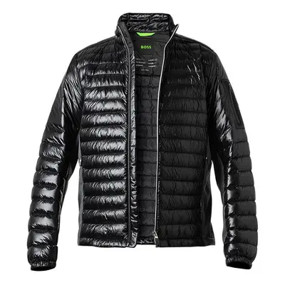 BOSS Green Herren Daunenjacke schwarz Mikrofaser unifarben