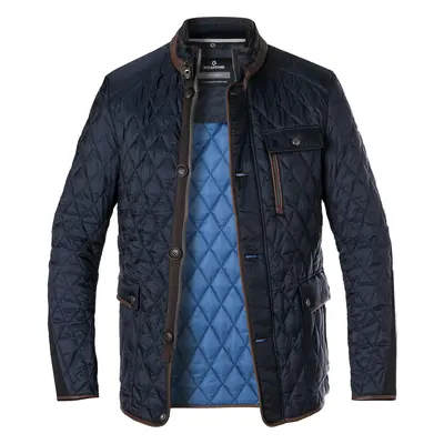 MILESTONE Herren Steppjacke blau Mikrofaser unifarben