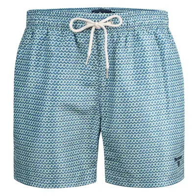 Barbour Herren Badeshorts blau Mikrofaser Gemustert