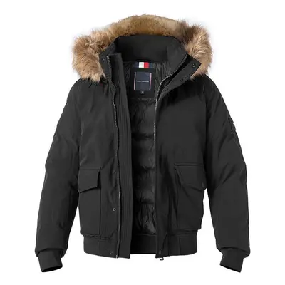 Tommy Hilfiger Herren Daunenjacke schwarz Mikrofaser