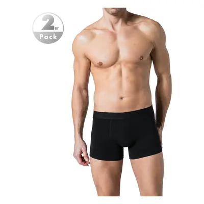 Bruno banani Herren Trunks schwarz Baumwolle unifarben