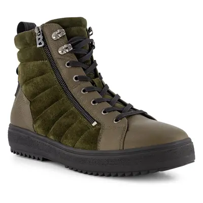 BOGNER Herren Boots grün Veloursleder