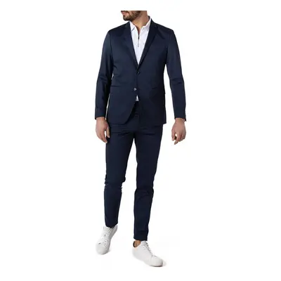 KARL LAGERFELD Herren Anzug blau Baumwoll-Stretch