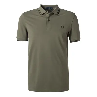 Fred Perry Herren Polo-Shirt grün Baumwoll-Piqué