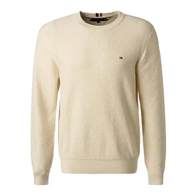 Tommy Hilfiger Herren Pullover beige Baumwolle unifarben